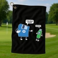 Computer Engineering Father Son Floppy Disk Engineer Golf Towel thumb 1