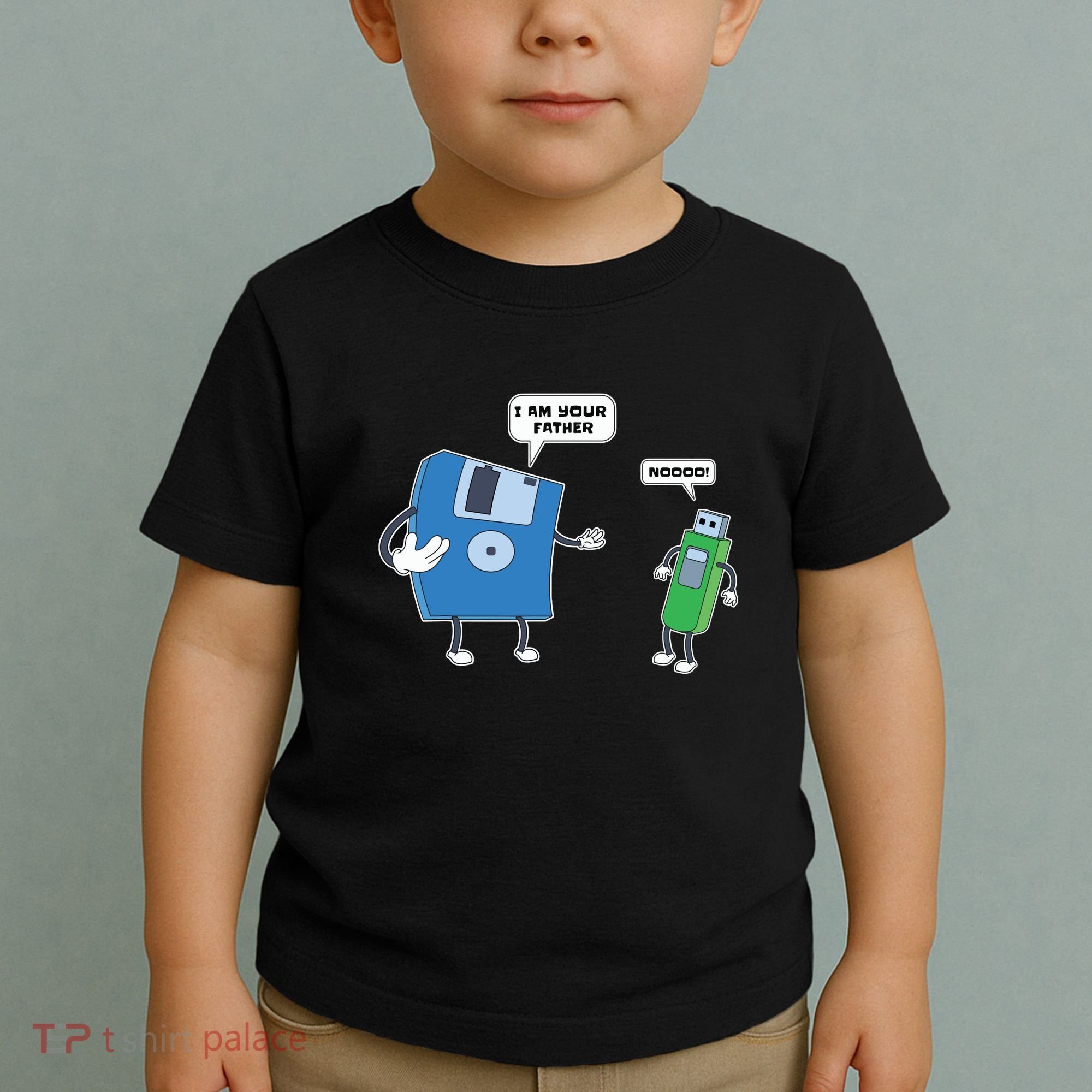 Computer Engineering Father Son Floppy Disk Engineer Toddler T-Shirt