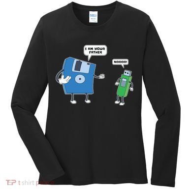 Computer Engineering Father Son Floppy Disk Engineer Women's Long Sleeve Shirt