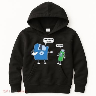 Computer Engineering Father Son Floppy Disk Engineer Kids Hoodie