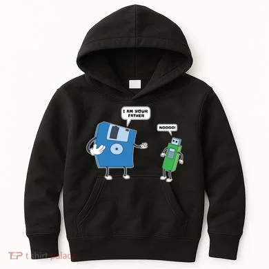 Computer Engineering Father Son Floppy Disk Engineer Kids Hoodie