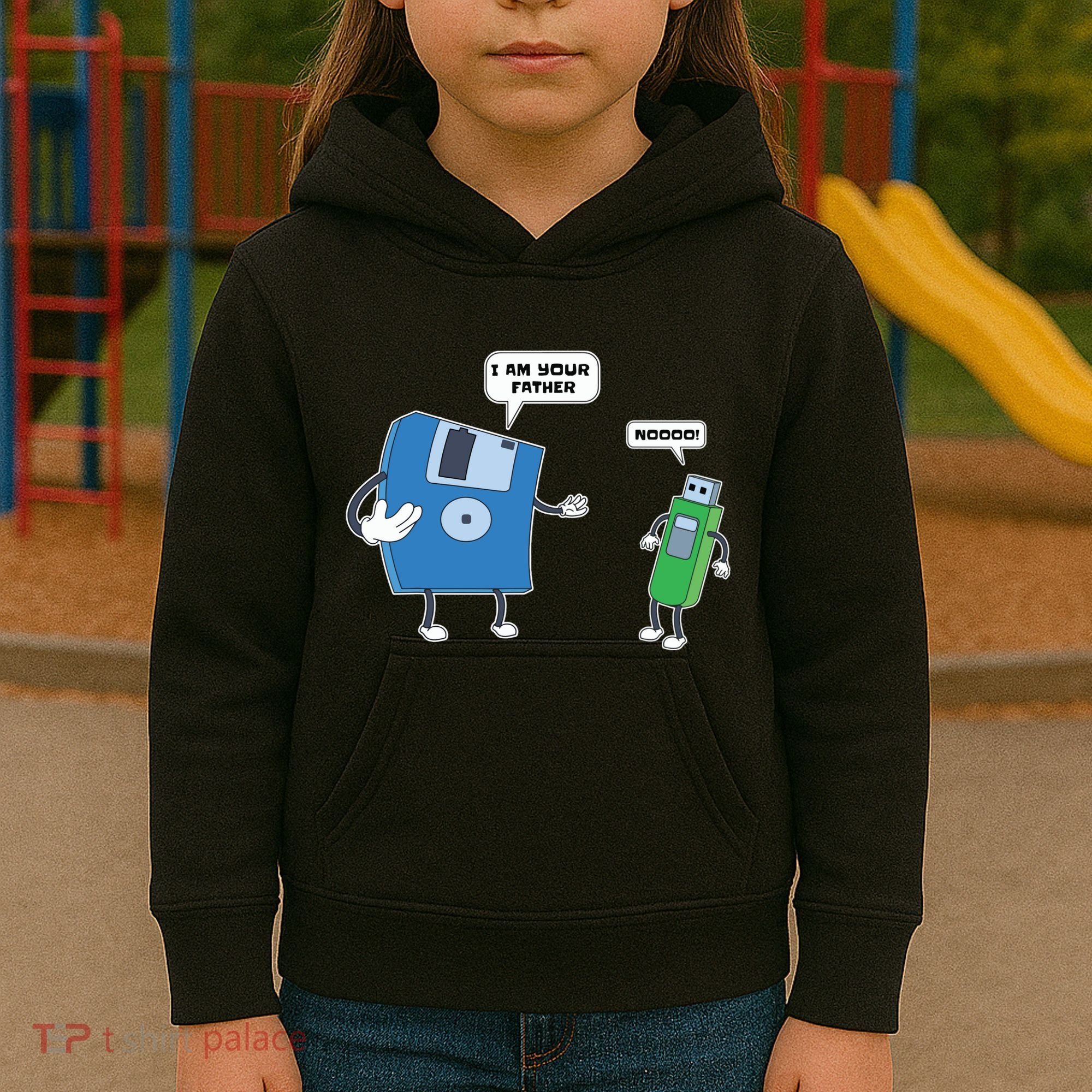 Computer Engineering Father Son Floppy Disk Engineer Kids Hoodie
