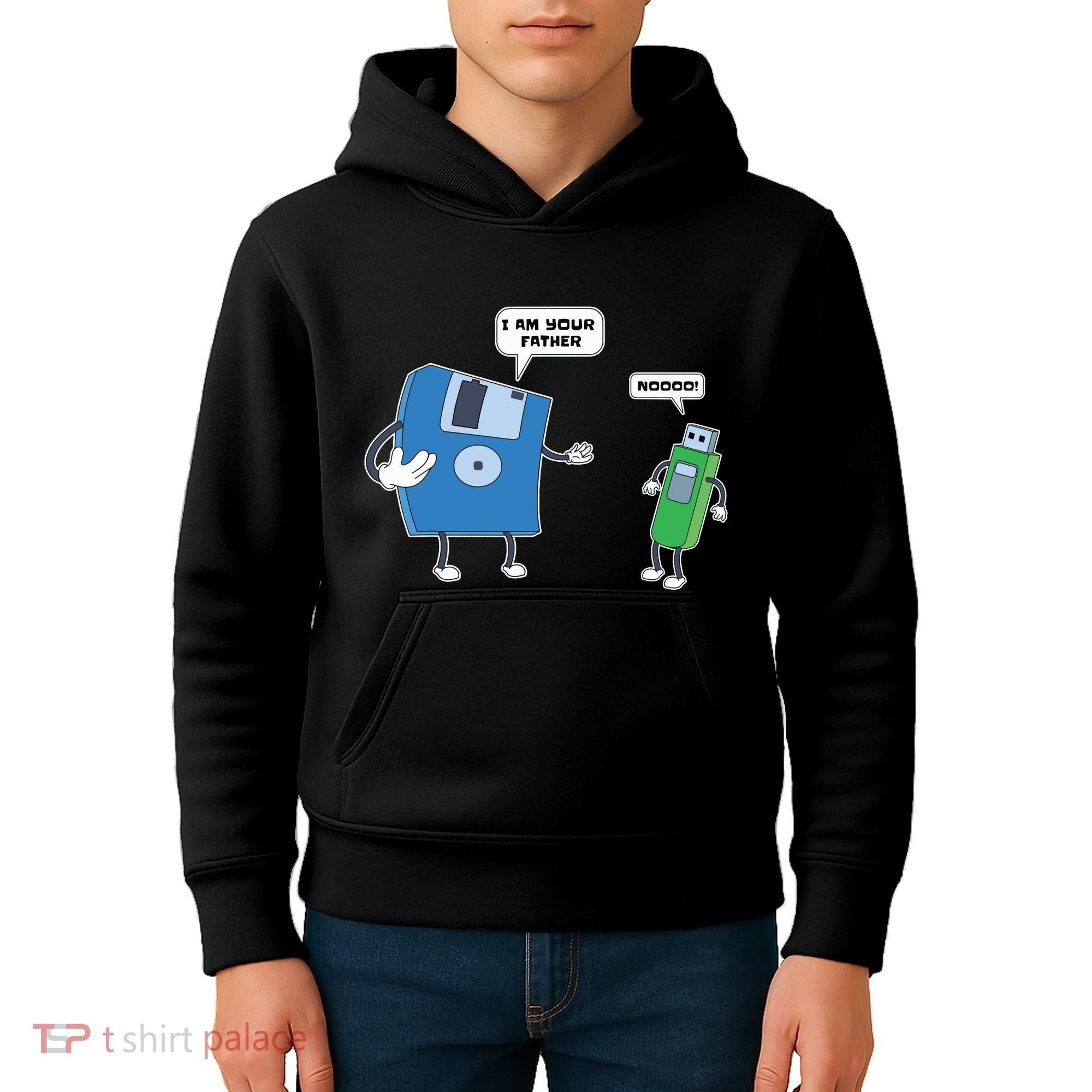 Computer Engineering Father Son Floppy Disk Engineer Kids Hoodie