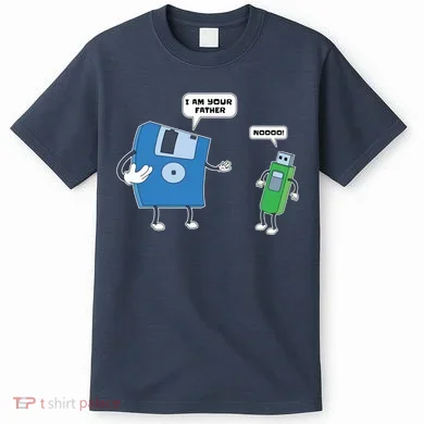 Computer Engineering Father Son Floppy Disk Engineer T-Shirt