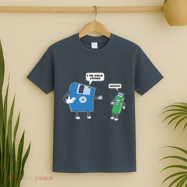 Computer Engineering Father Son Floppy Disk Engineer T-Shirt