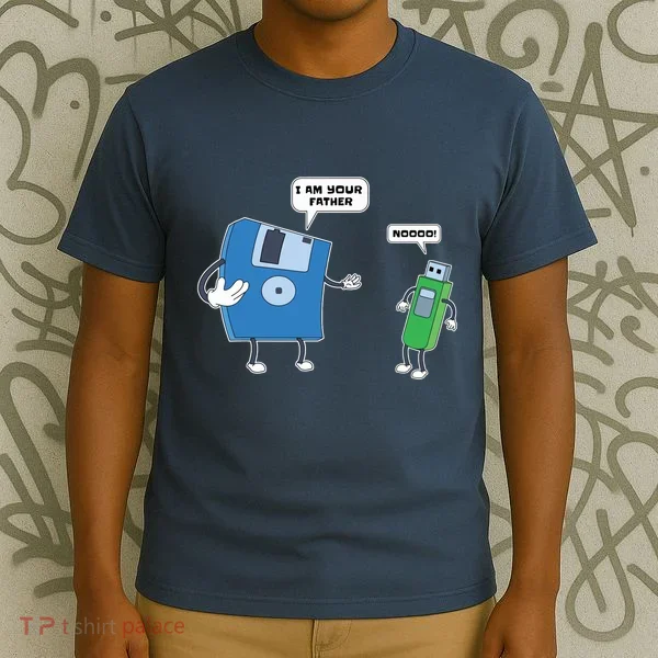 Computer Engineering Father Son Floppy Disk Engineer T-Shirt