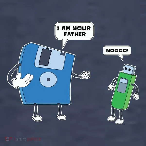 Computer Engineering Father Son Floppy Disk Engineer T-Shirt