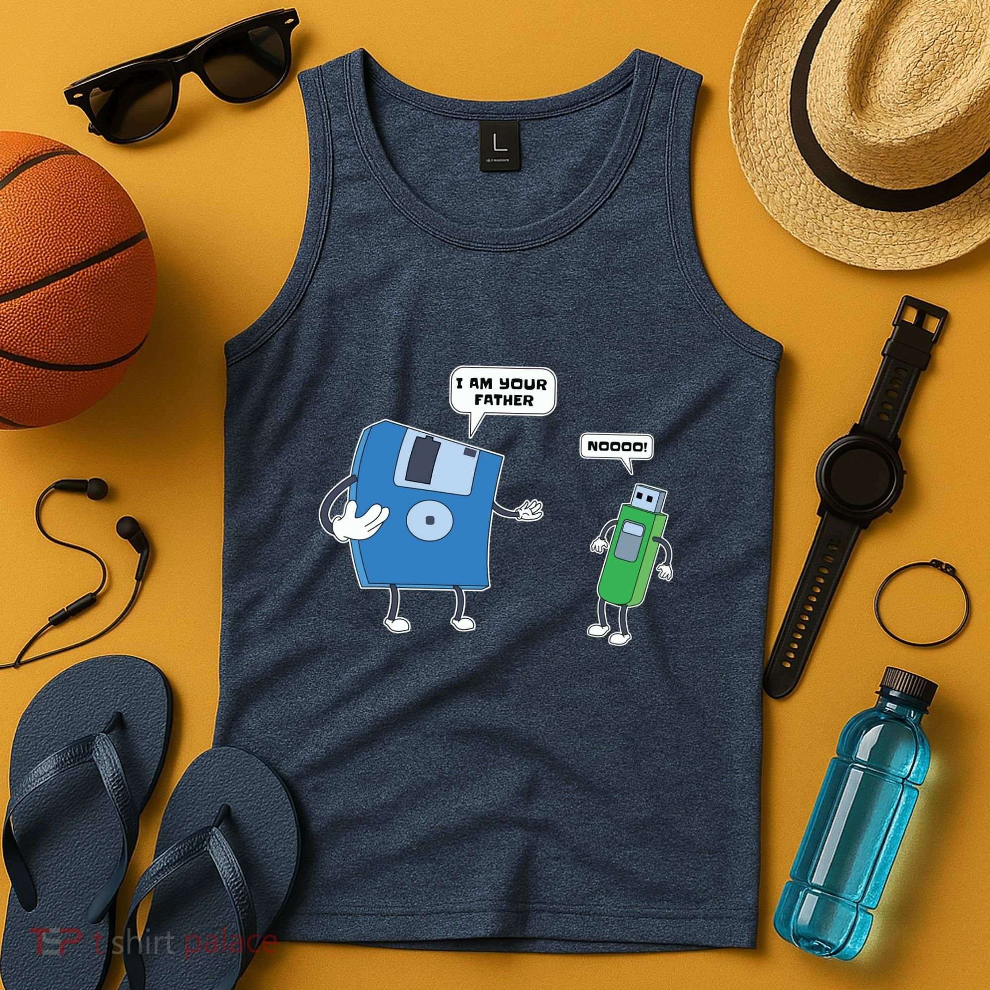 Computer Engineering Father Son Floppy Disk Engineer Tank Top