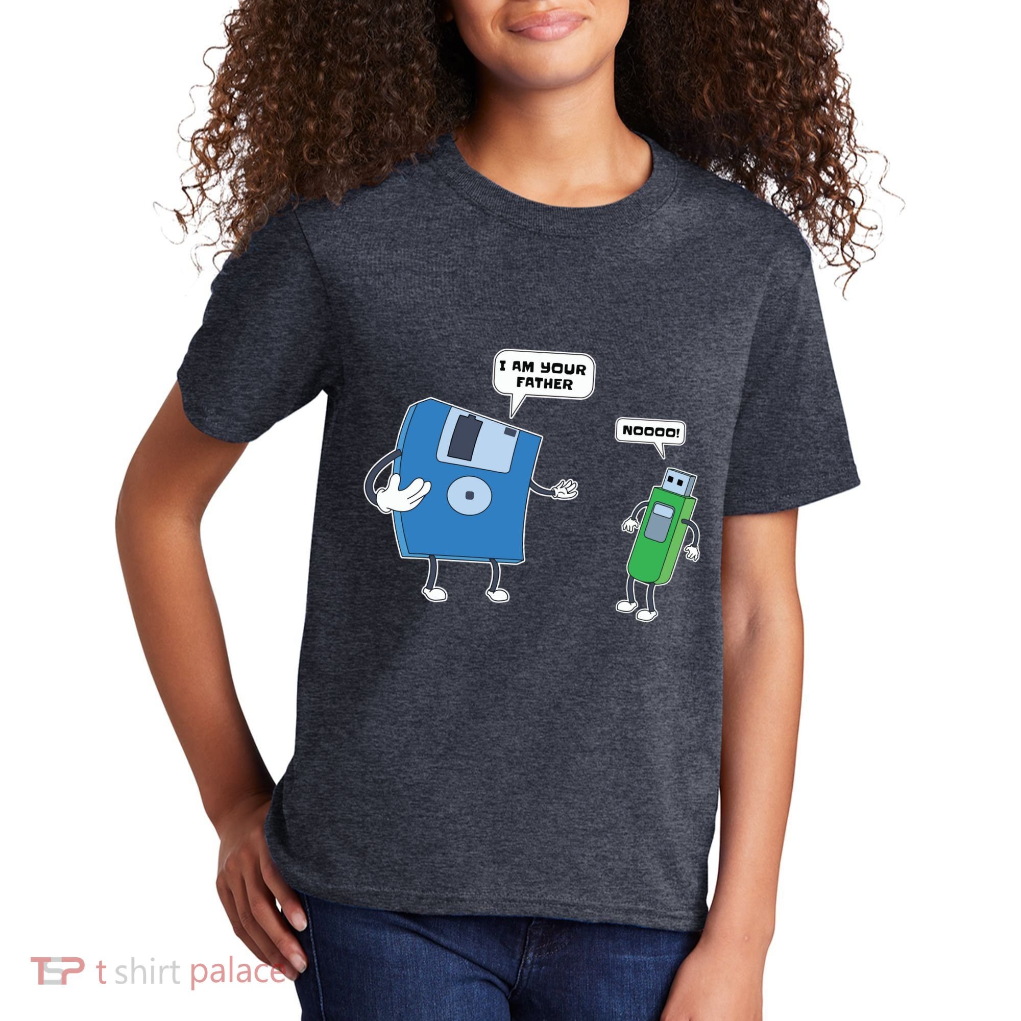 Computer Engineering Father Son Floppy Disk Engineer Kids T-Shirt