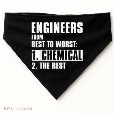 Chemical Engineer Funny Engineers From Best To Worst USA-Made Doggie Bandana