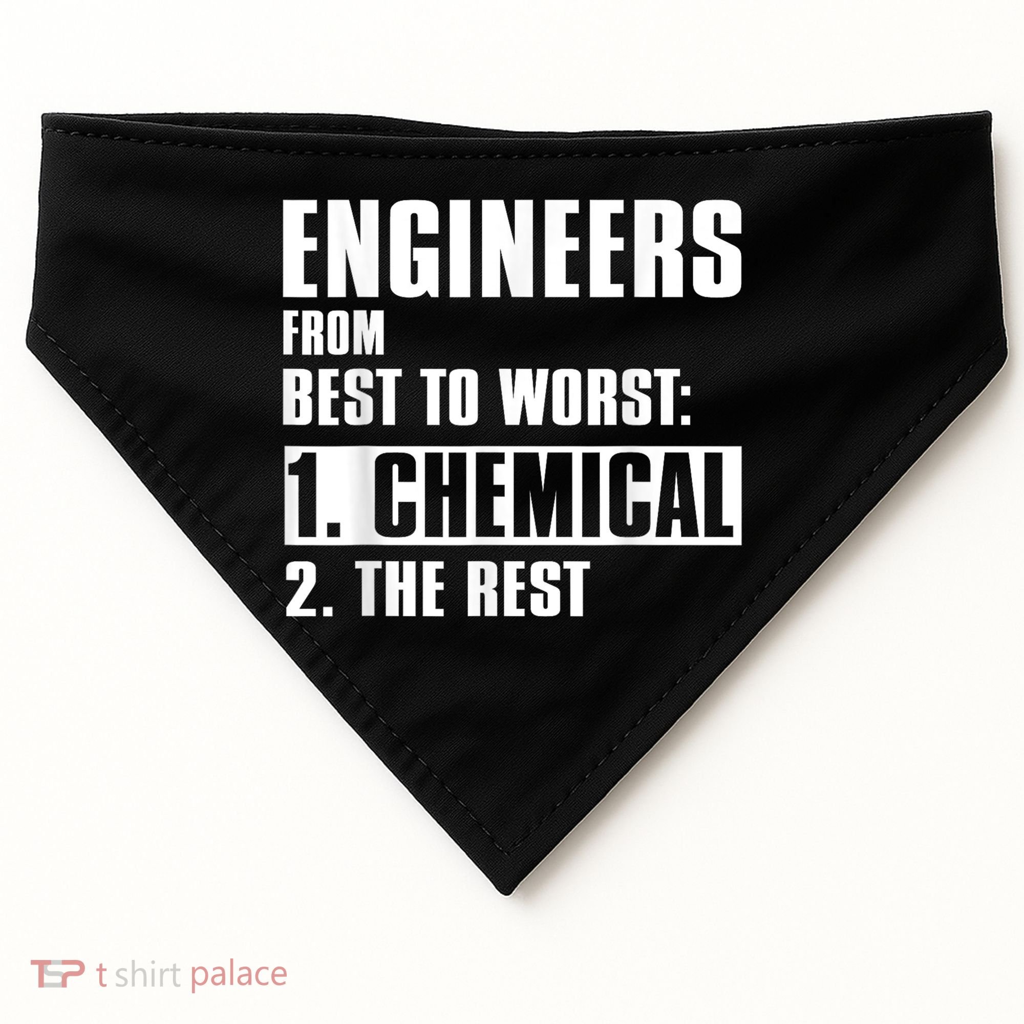 Chemical Engineer Funny Engineers From Best To Worst USA-Made Doggie Bandana