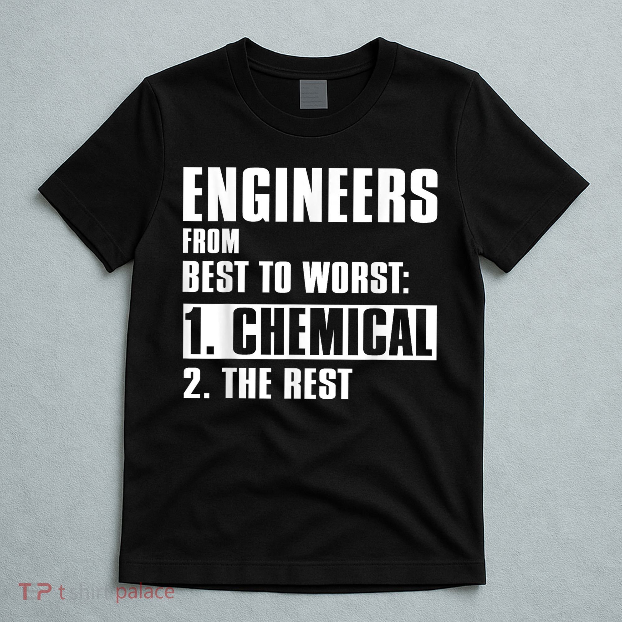 Chemical Engineer Funny Engineers From Best To Worst T-Shirt