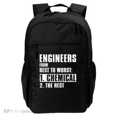 Chemical Engineer Funny Engineers From Best To Worst Backpack