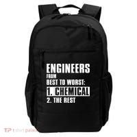 Chemical Engineer Funny Engineers From Best To Worst Backpack thumb 0