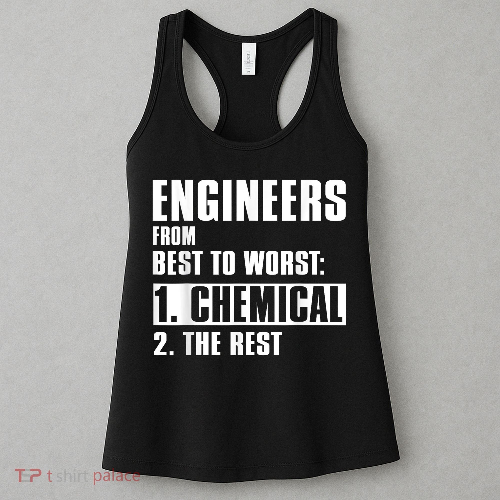 Chemical Engineer Funny Engineers From Best To Worst Women's Tank Top