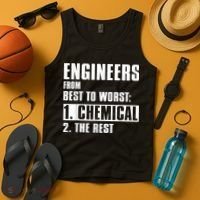 Chemical Engineer Funny Engineers From Best To Worst Tank Top thumb 4