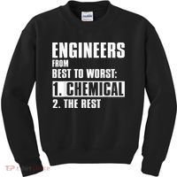 Chemical Engineer Funny Engineers From Best To Worst Kids Sweatshirt thumb 0