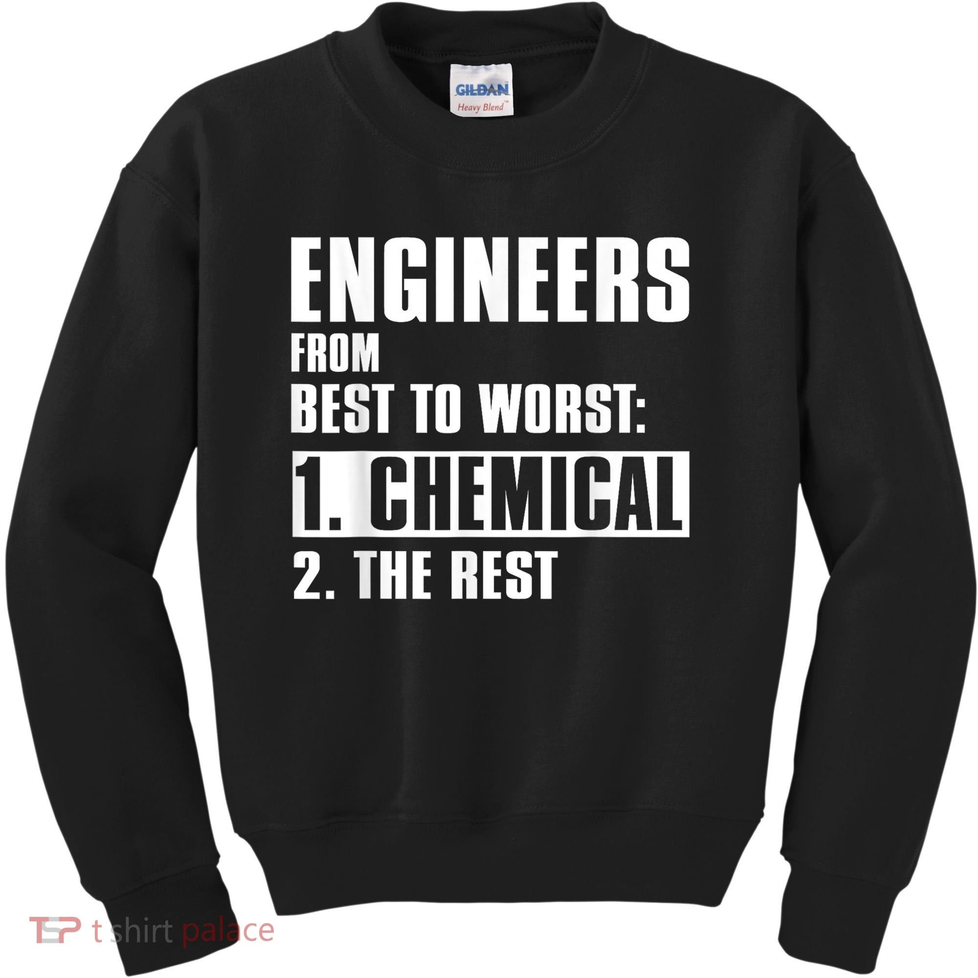 Chemical Engineer Funny Engineers From Best To Worst Kids Sweatshirt