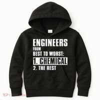Chemical Engineer Funny Engineers From Best To Worst Kids Hoodie thumb 0