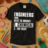 Chemical Engineer Funny Engineers From Best To Worst Kids T-Shirt thumb 3