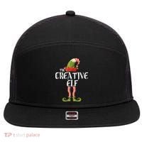 Creative Elf Family Matching 7 Panel Mesh Trucker Snapback Hat thumb 0
