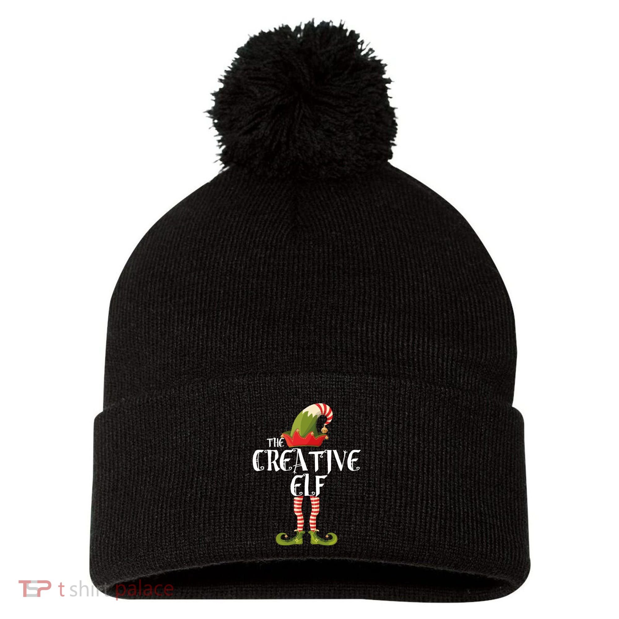 Creative Elf Family Matching Pom Pom 12in Knit Beanie