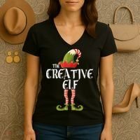 Creative Elf Family Matching Women's V-Neck T-Shirt thumb 3