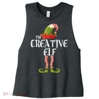 Creative Elf Family Matching Women's Racerback Cropped Tank thumb 0