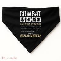 Combat Engineer Funny Engineering Dictionary Term Definition USA-Made Doggie Bandana thumb 0