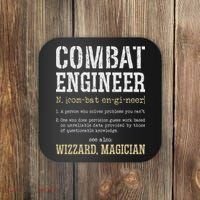 Combat Engineer Funny Engineering Dictionary Term Definition Coaster thumb 0