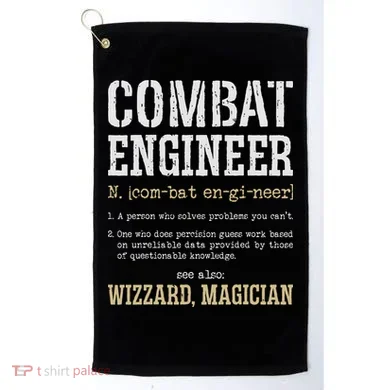 Combat Engineer Funny Engineering Dictionary Term Definition Golf Towel