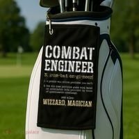 Combat Engineer Funny Engineering Dictionary Term Definition Golf Towel thumb 2