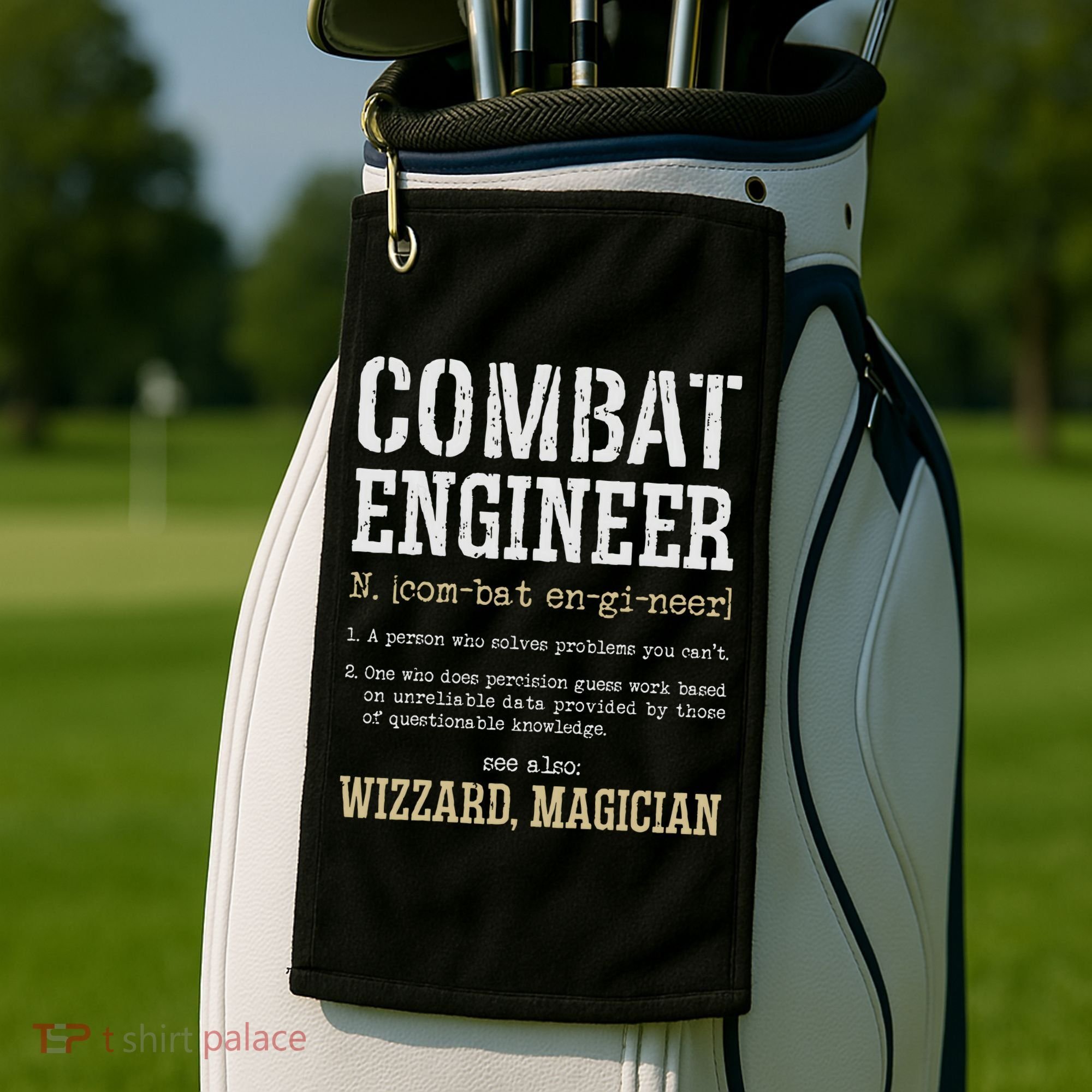 Combat Engineer Funny Engineering Dictionary Term Definition Golf Towel