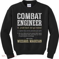 Combat Engineer Funny Engineering Dictionary Term Definition Kids Sweatshirt thumb 0