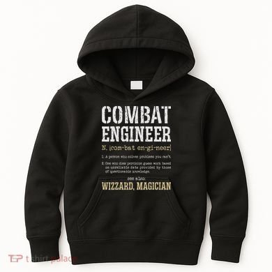 Combat Engineer Funny Engineering Dictionary Term Definition Kids Hoodie