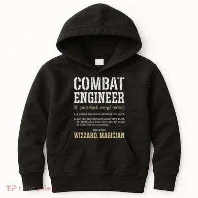 Combat Engineer Funny Engineering Dictionary Term Definition Kids Hoodie