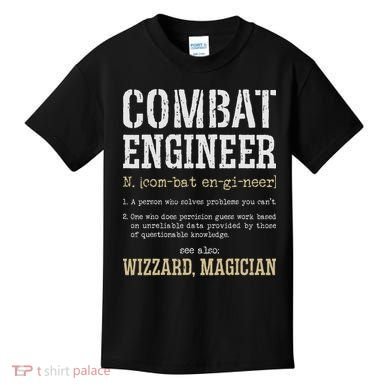 Combat Engineer Funny Engineering Dictionary Term Definition Kids T-Shirt