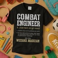Combat Engineer Funny Engineering Dictionary Term Definition Kids T-Shirt thumb 3