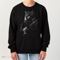 Cat Electric Guitar Women's Sweatshirt thumb 0