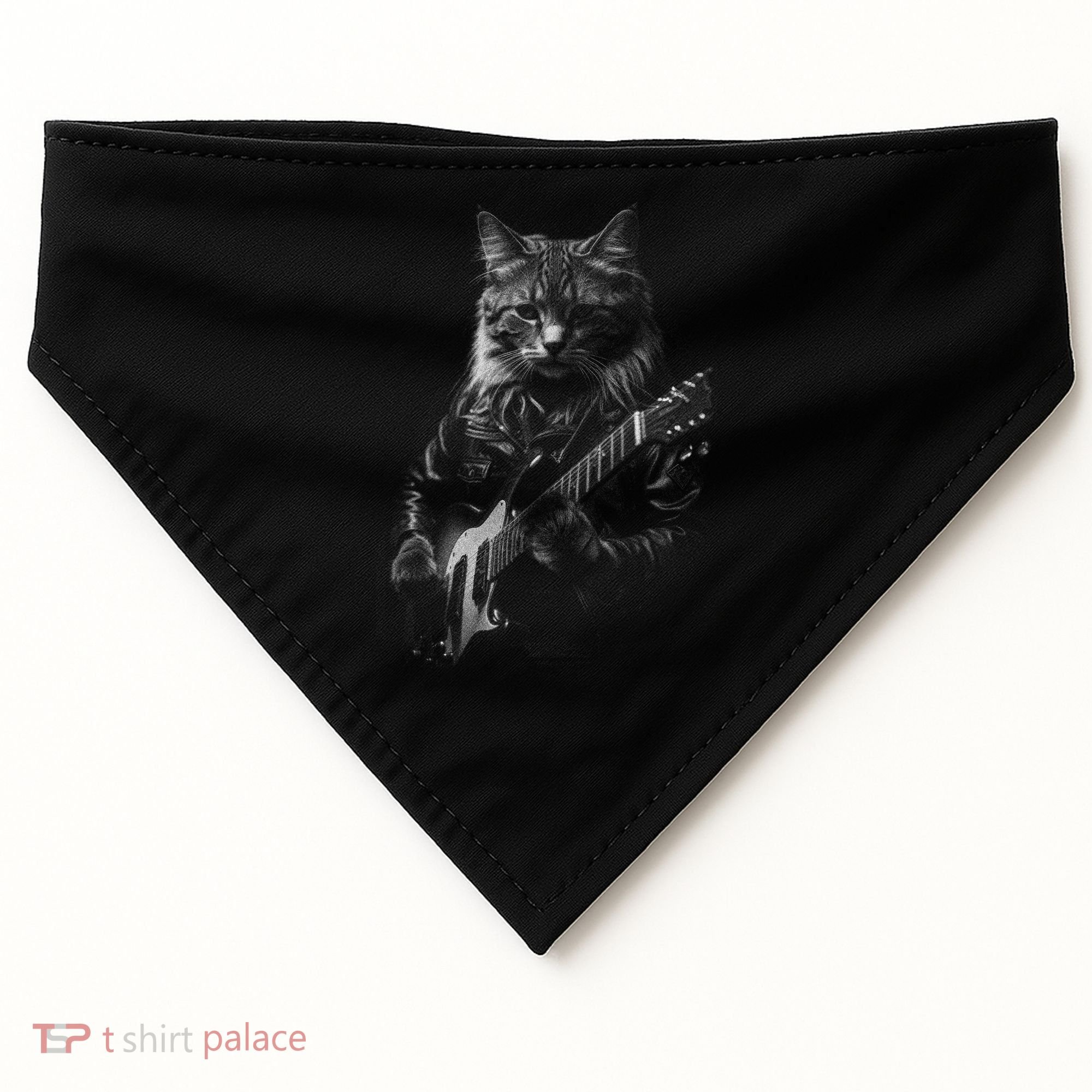 Cat Electric Guitar USA-Made Doggie Bandana