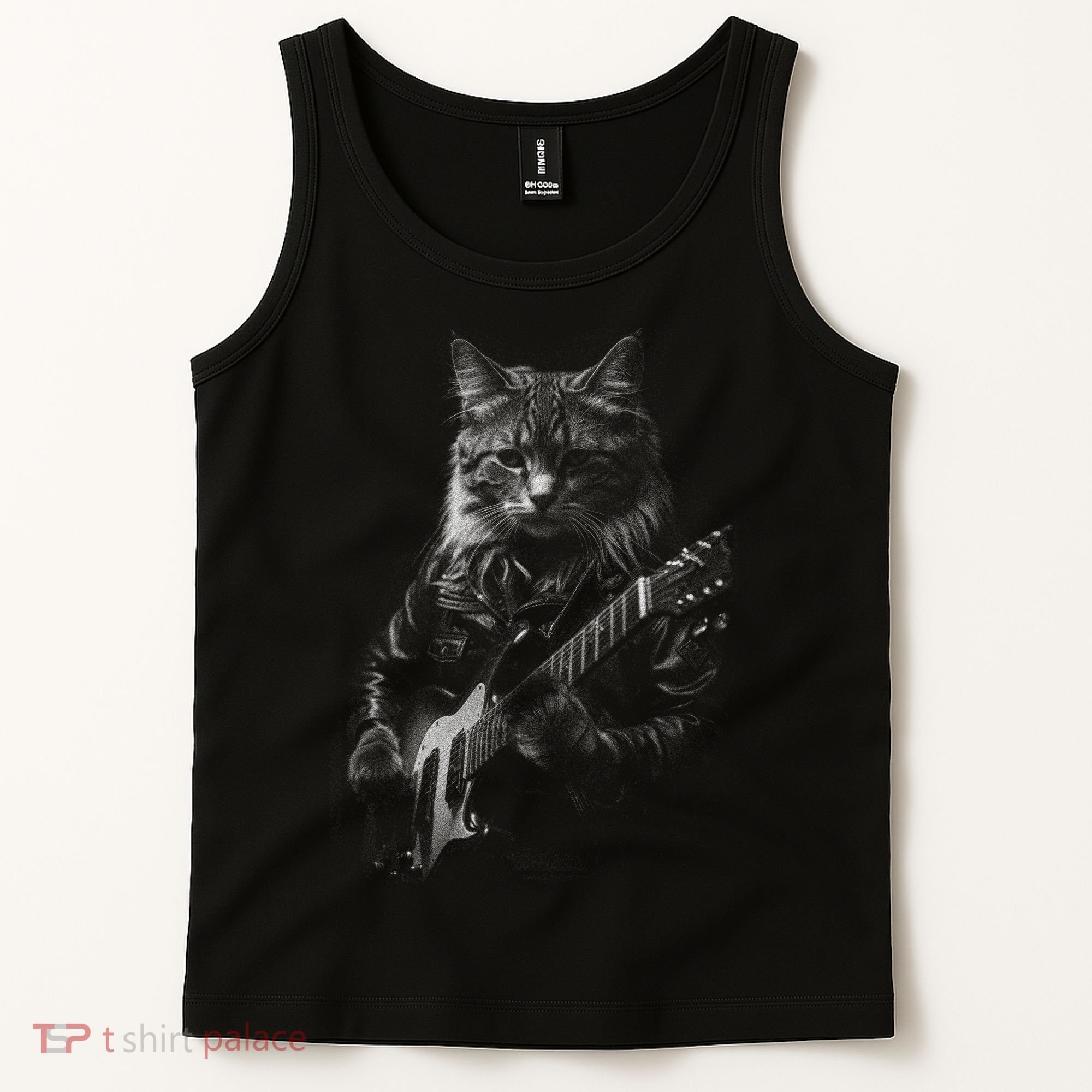 Cat Electric Guitar Tank Top