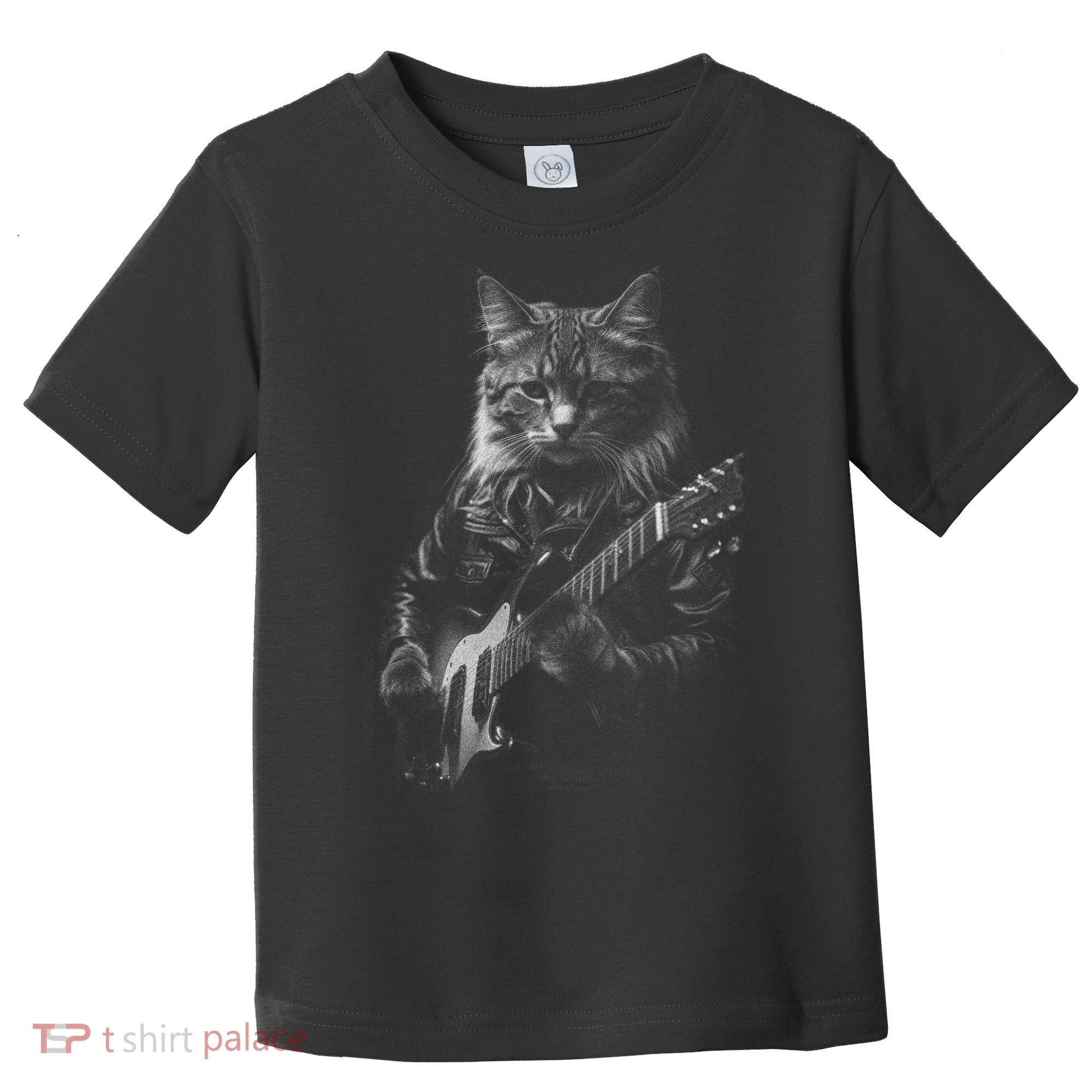 Cat Electric Guitar Toddler T-Shirt