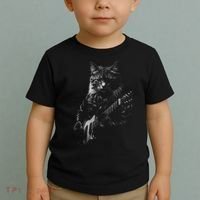 Cat Electric Guitar Toddler T-Shirt thumb 2