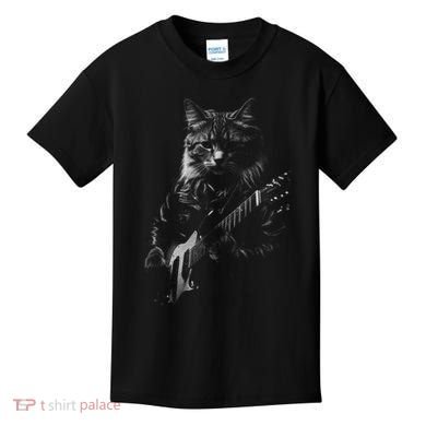 Cat Electric Guitar Kids T-Shirt