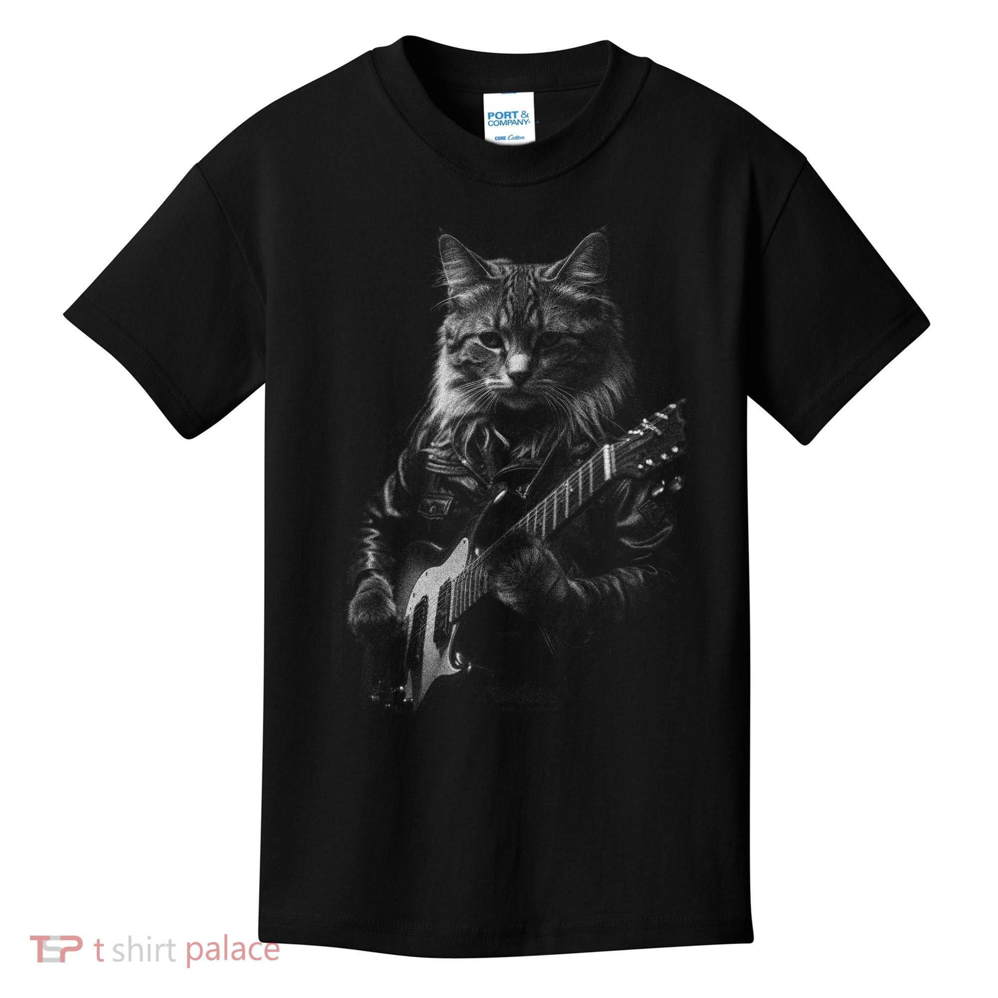 Cat Electric Guitar Kids T-Shirt