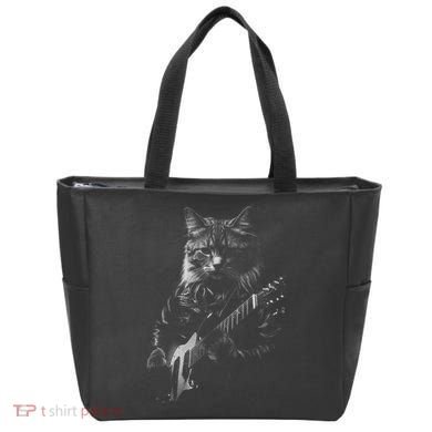 Cat Electric Guitar Tote Bag