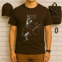 Cat Electric Guitar T-Shirt thumb 6