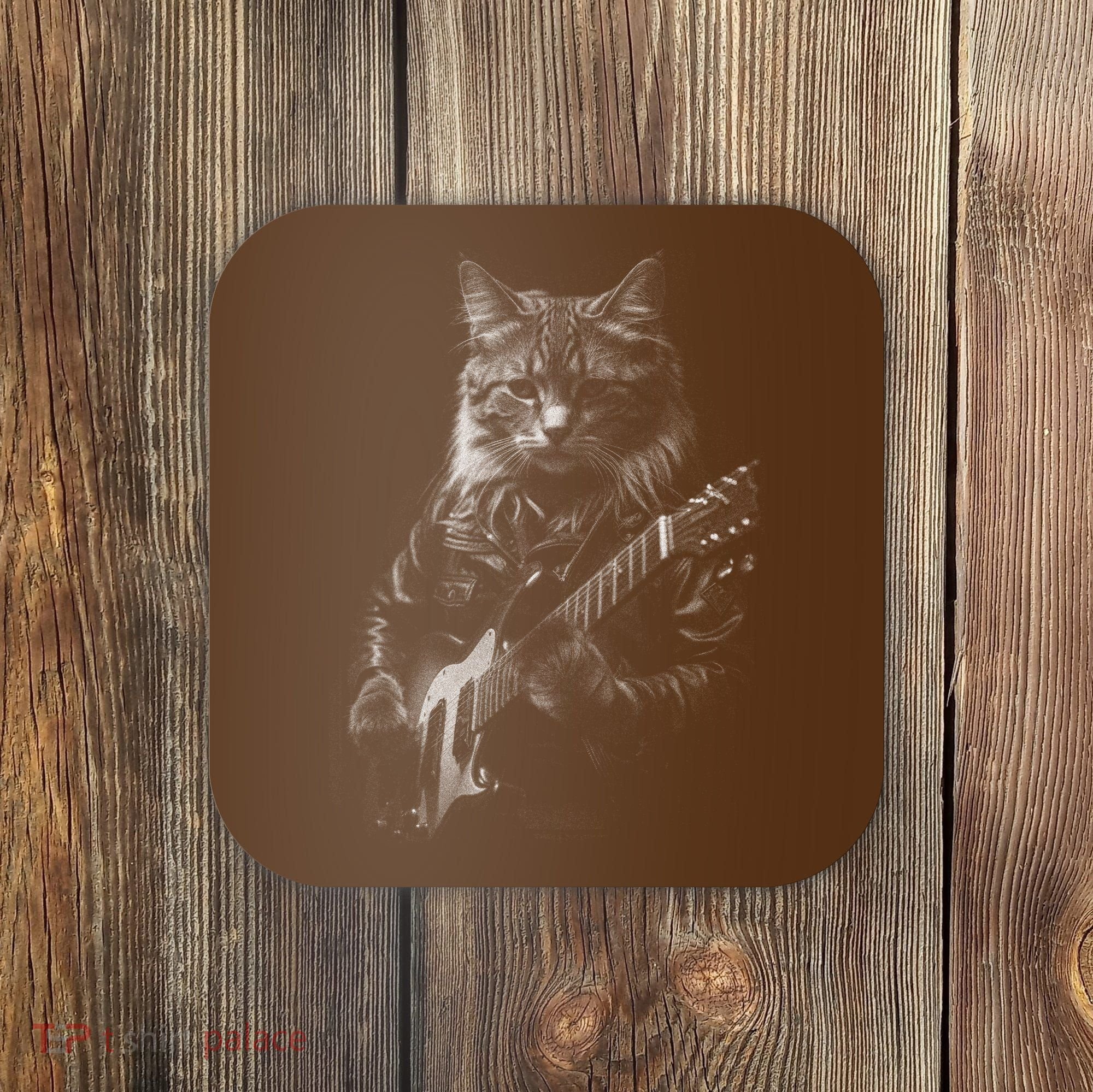 Cat Electric Guitar Coaster