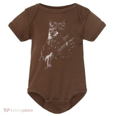 Cat Electric Guitar Baby Bodysuit