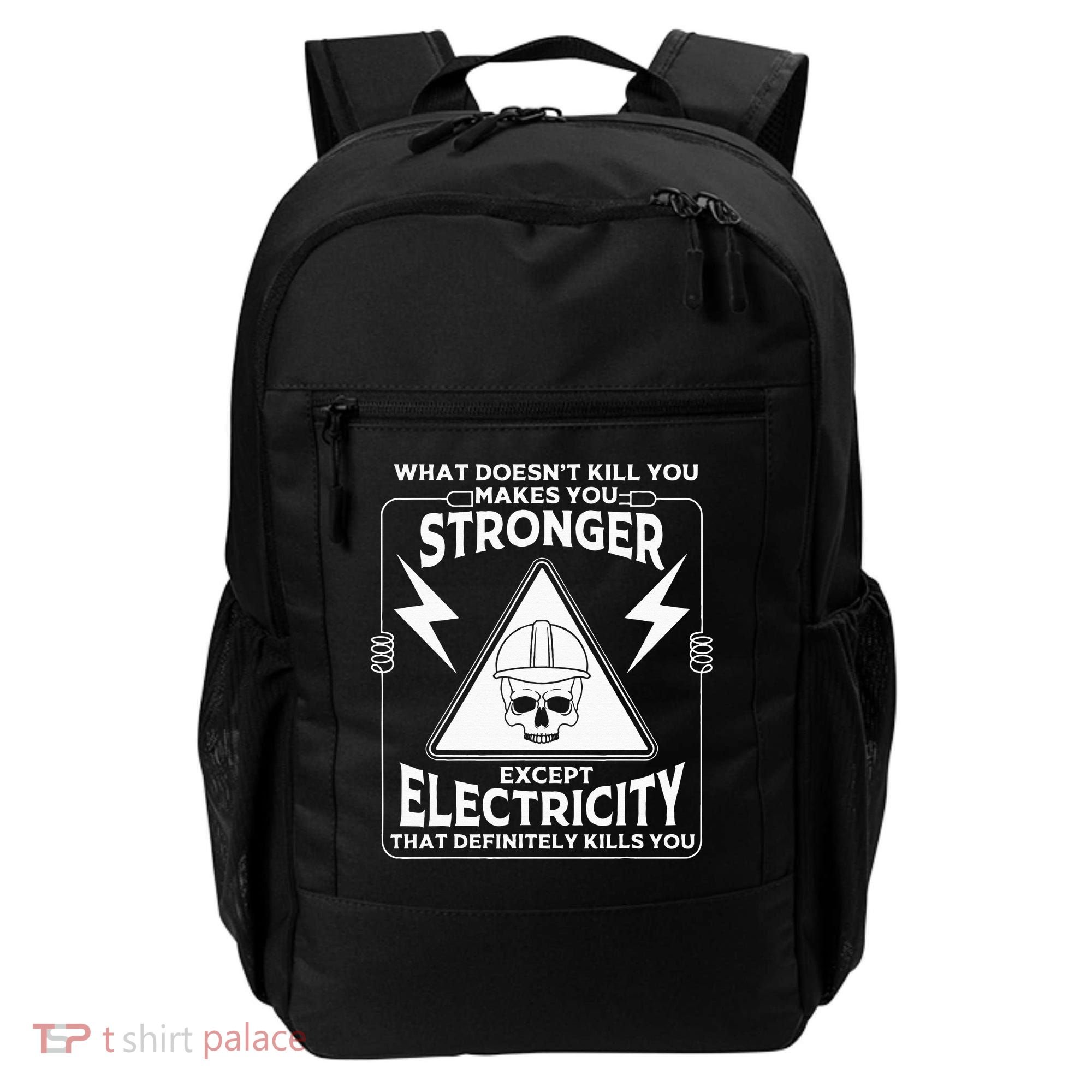 Cool Electrician Gift Funny Electricity Kill You Lineman Backpack